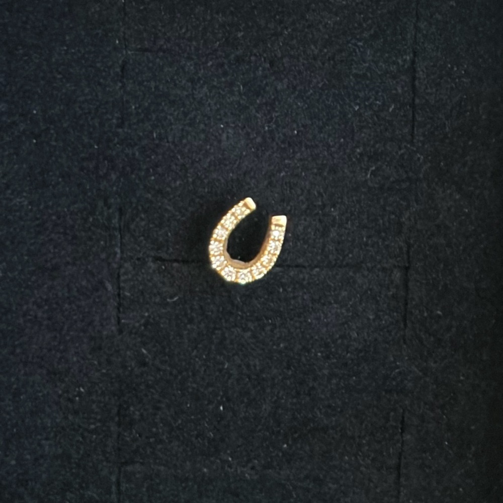 Diamond Horseshoe Single Stud 14KT